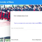 University Of Buea Admission List