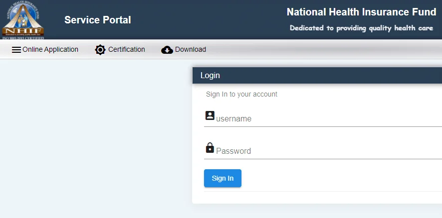 Nhif Self Service Portal Login