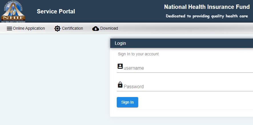 Nhif Self Service Portal Login Service Portal NHIF All Global Updates