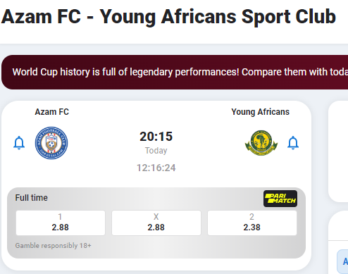 Azam Fc Vs Young Africans