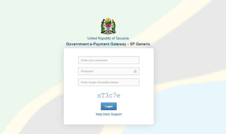Government E-Payment Gateway Login