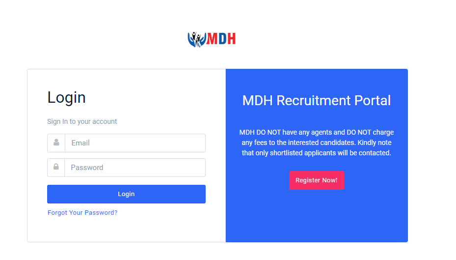 Mdh Recruitment Portal