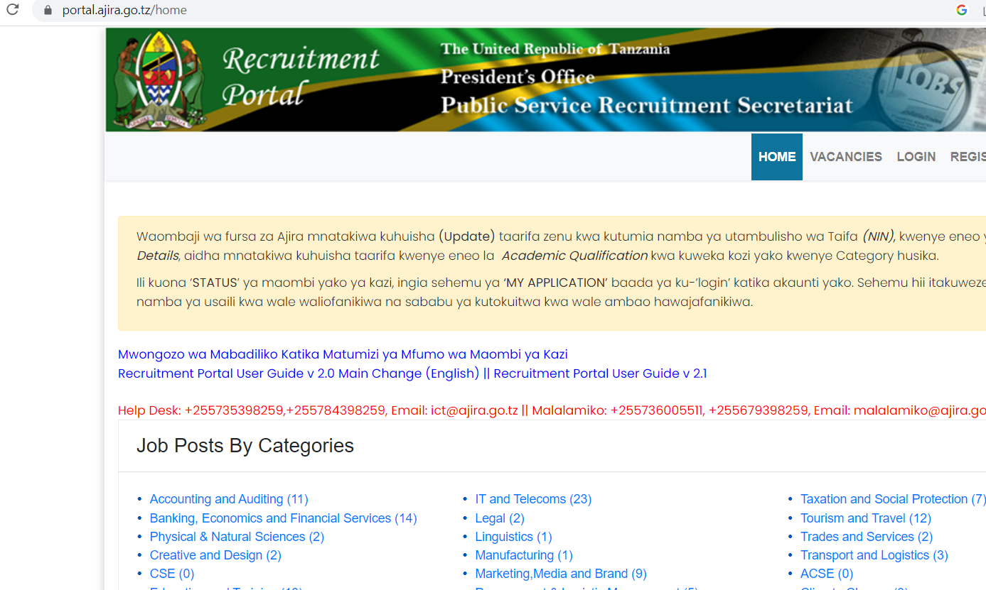 Jobs Vacancies Ajira Portal