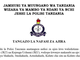 Nafasi Za Kazi Jeshi La Polisi 2023/2024 Tanzania